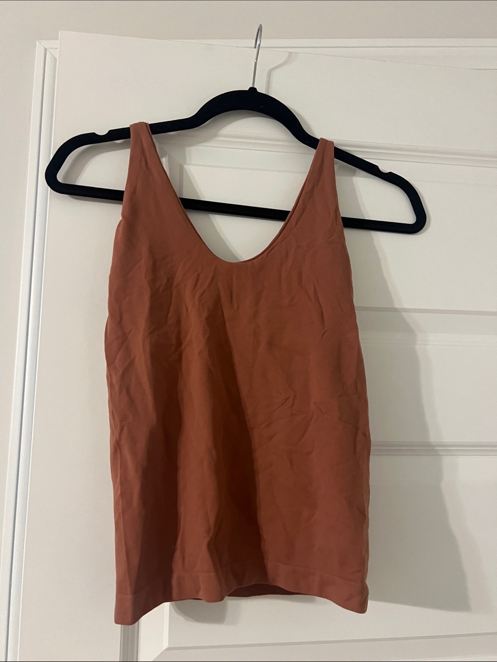 Together Scoop Neck Tank Top in Rust Brown